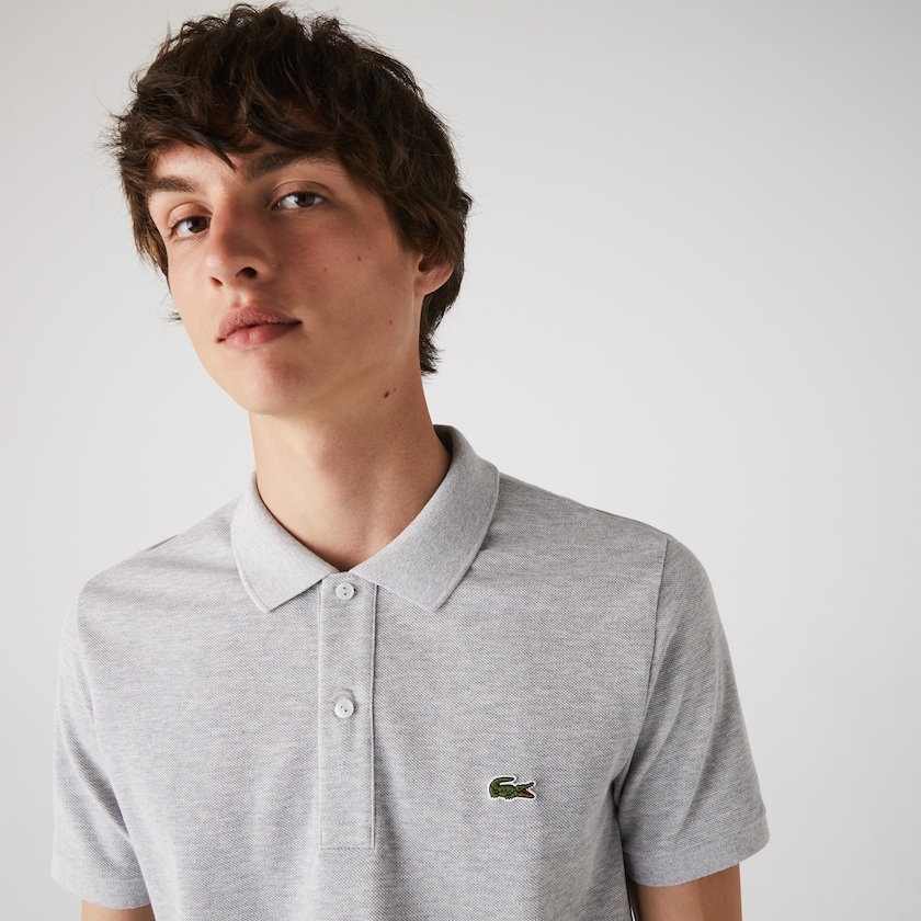 Camisa Polo Lacoste Masculino Cinzentas Slim Fit in Petit Piqué BI4-38573M7