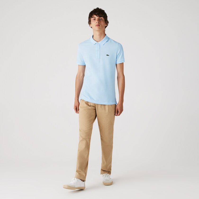 Camisa Polo Lacoste Masculino Luz Azuis Slim Fit in Petit Piqué YI7-43814R3