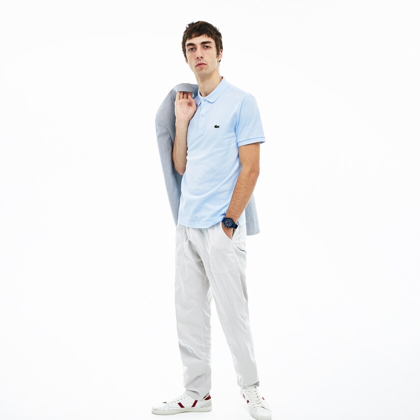 Camisa Polo Lacoste Masculino Luz Azuis Slim Fit in Petit Piqué YI7-43814R3