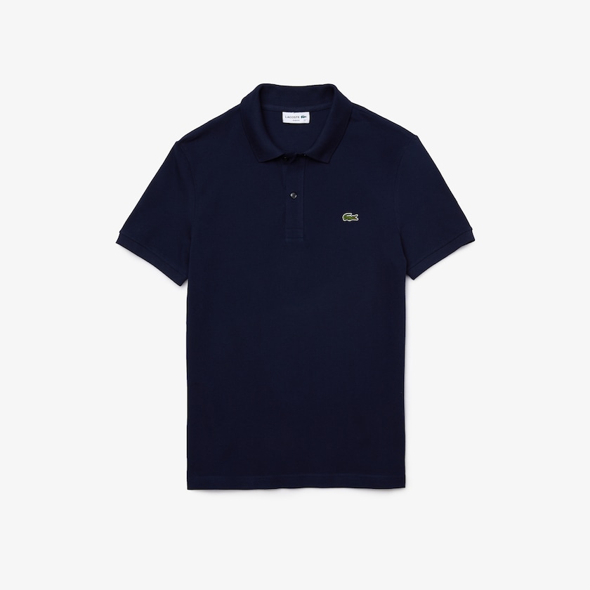 Camisa Polo Lacoste Masculino Azul Marinho Azuis Slim Fit in Petit Piqué UO8-27432X2