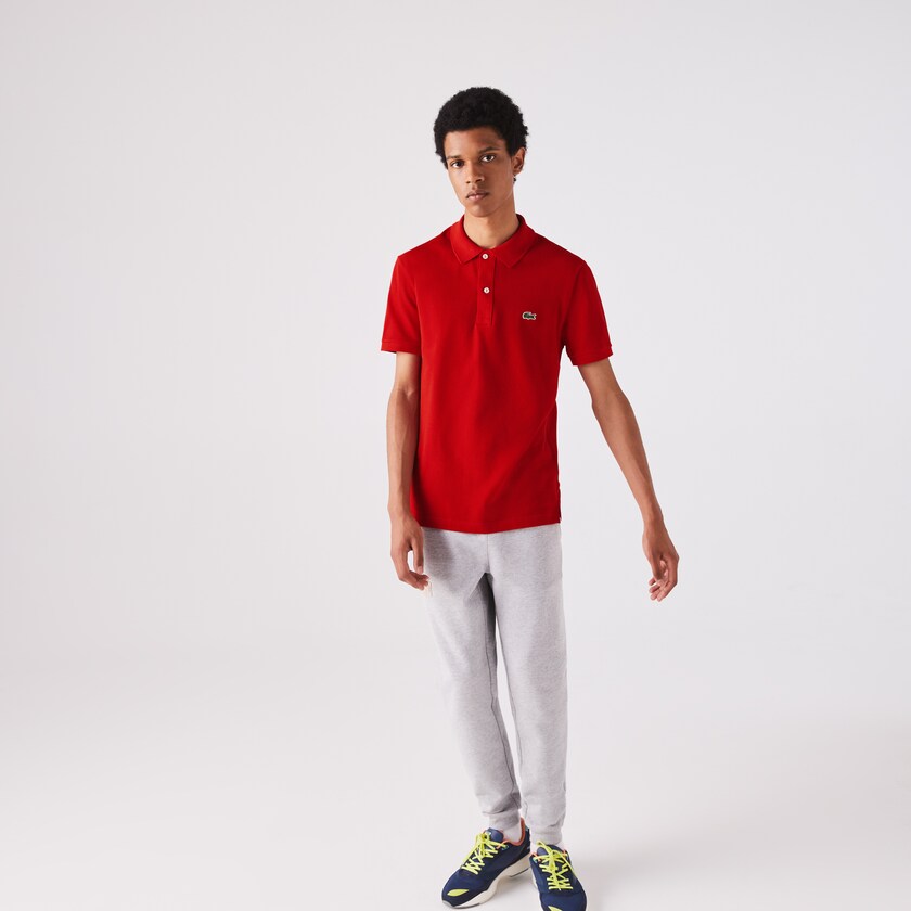 Camisa Polo Lacoste Masculino Vermelhas Slim Fit in Petit Piqué KR2-11121U7