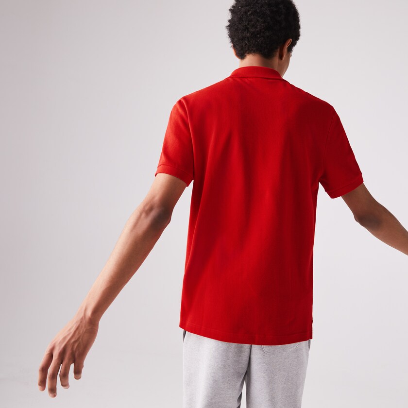 Camisa Polo Lacoste Masculino Vermelhas Slim Fit in Petit Piqué KR2-11121U7