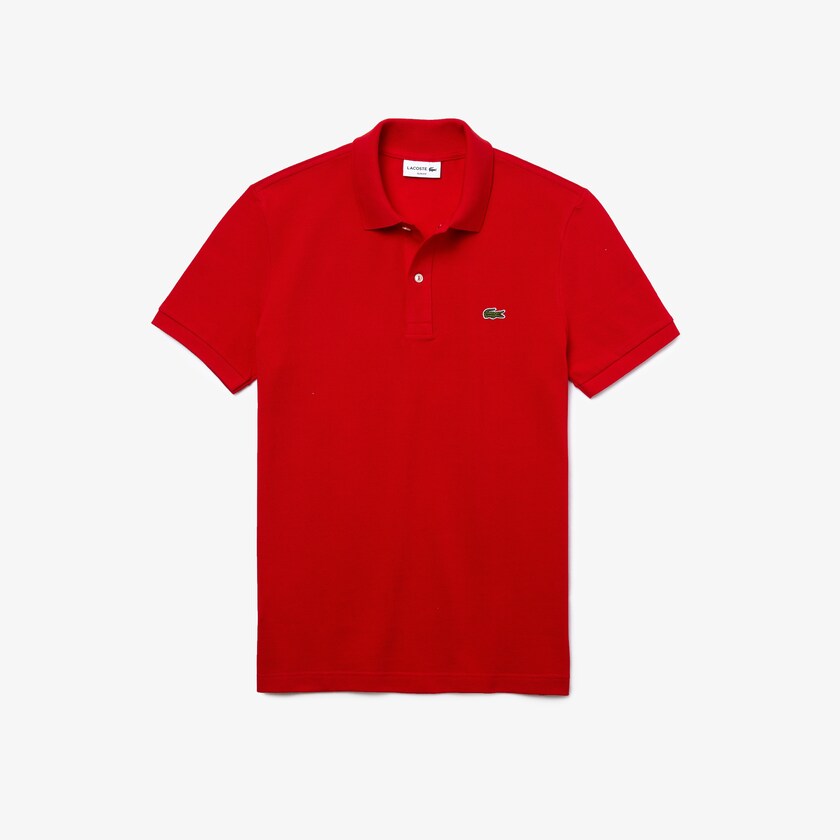 Camisa Polo Lacoste Masculino Vermelhas Slim Fit in Petit Piqué KR2-11121U7