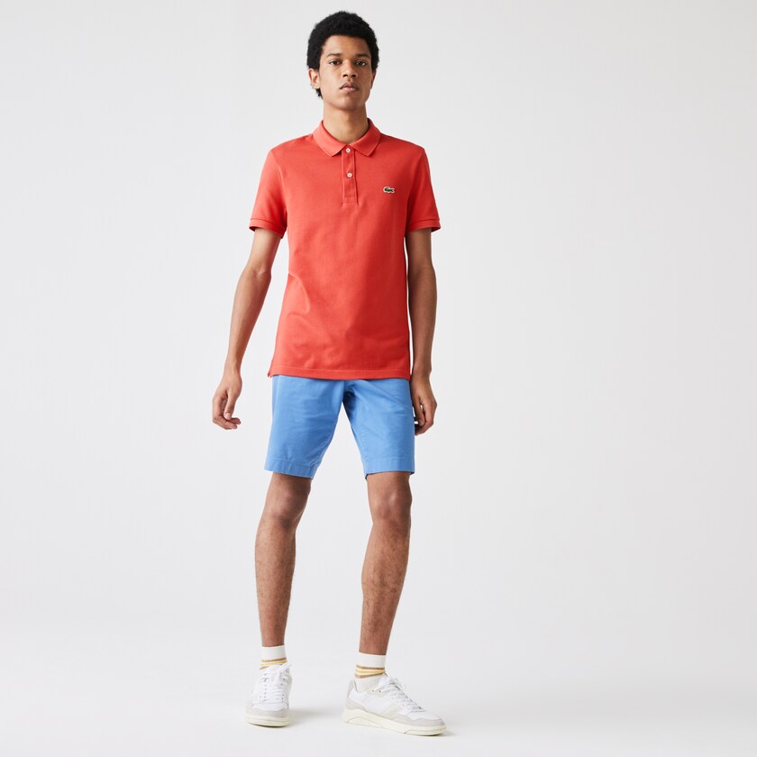 Camisa Polo Lacoste Masculino Vermelhas Slim Fit in Petit Piqué LY5-12391B0
