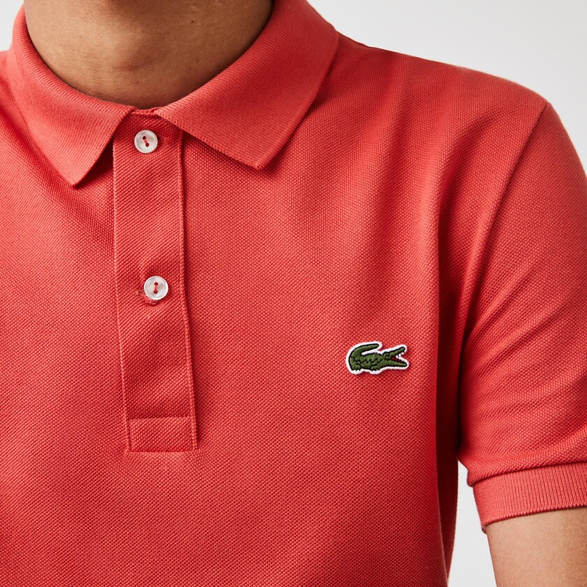 Camisa Polo Lacoste Masculino Vermelhas Slim Fit in Petit Piqué LY5-12391B0