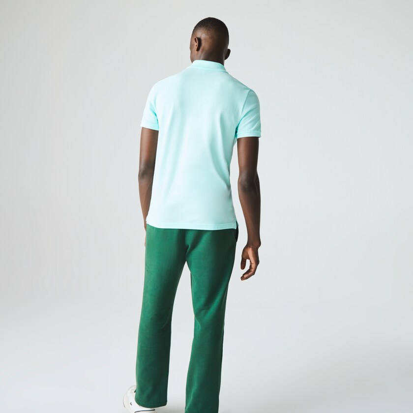 Camisa Polo Lacoste Masculino Turquesa Slim Fit in Petit Piqué SH9-51065W5