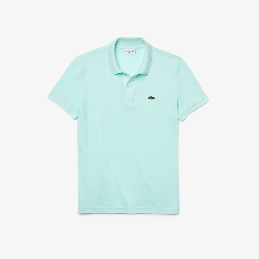 Camisa Polo Lacoste Masculino Turquesa Slim Fit in Petit Piqué SH9-51065W5