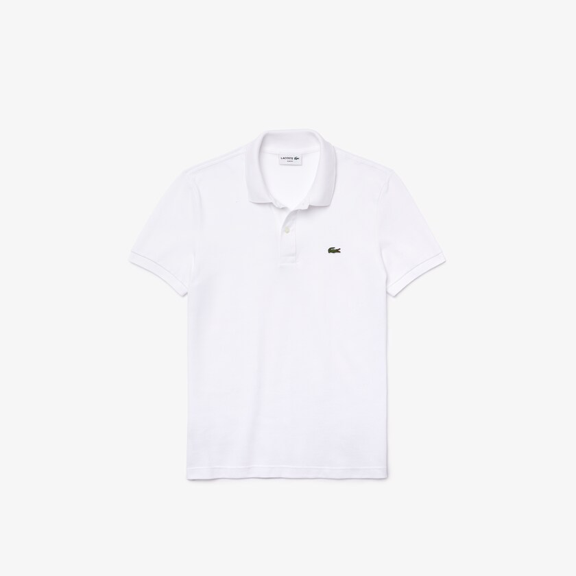 Camisa Polo Lacoste Masculino Branco Slim Fit in Petit Piqué DY7-81438T0