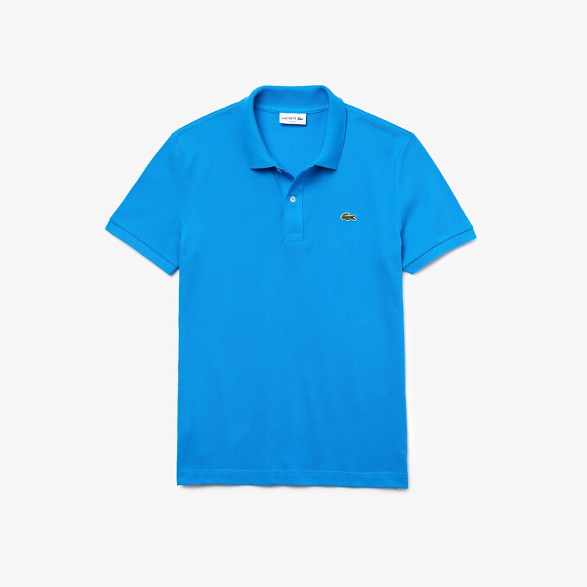 Camisa Polo Lacoste Masculino Azuis Slim Fit in Petit Piqué OC2-95179M0
