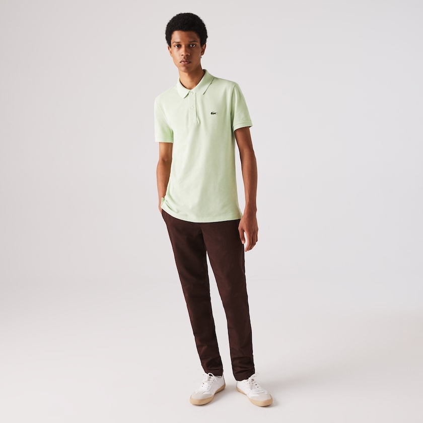 Camisa Polo Lacoste Masculino Verdes Slim Fit in Petit Piqué OI0-48264P4