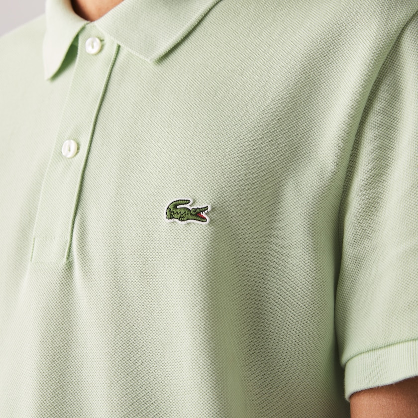 Camisa Polo Lacoste Masculino Verdes Slim Fit in Petit Piqué OI0-48264P4