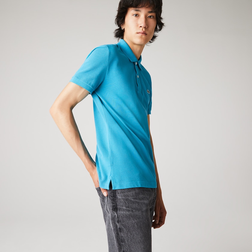 Camisa Polo Lacoste Masculino Azuis Slim Fit in Petit Piqué UD8-25522D2