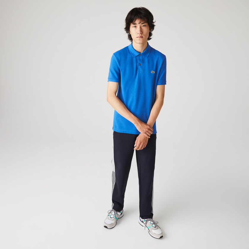 Camisa Polo Lacoste Masculino Azuis Slim Fit in Petit Piqué WL5-72807A0