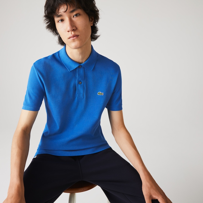Camisa Polo Lacoste Masculino Azuis Slim Fit in Petit Piqué WL5-72807A0