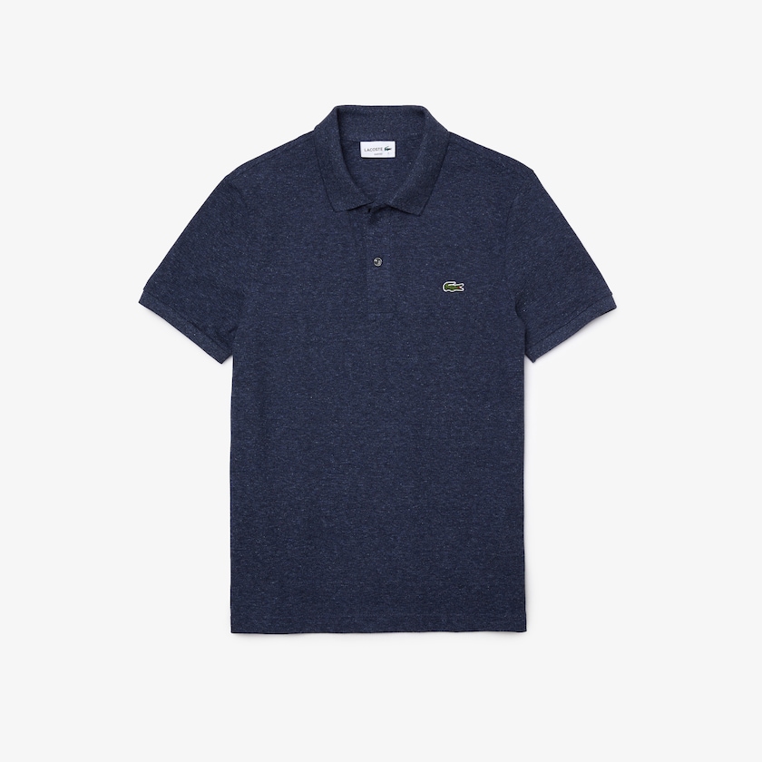 Camisa Polo Lacoste Masculino Azuis Slim Fit in Petit Piqué MT0-49844T0