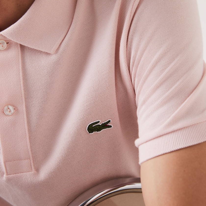 Camisa Polo Lacoste Masculino Luz Rosa Slim Fit in Petit Piqué XP0-39783T6