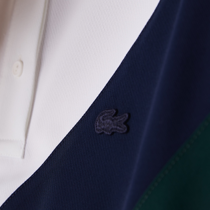 Camisa Polo Lacoste Feminino Verdes Azul Marinho Azuis Branco Straight fit Colourblock Flowy And Lightweight JH5-34503P0