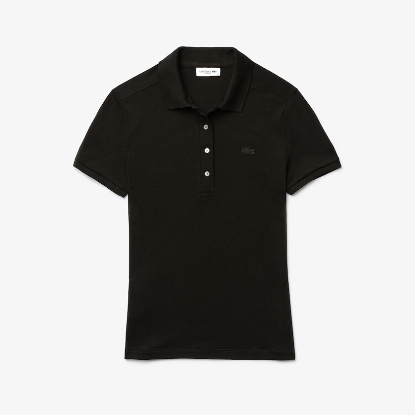 Camisa Polo Lacoste Feminino Pretas Stretch Cotton Piqué SU2-02770M2