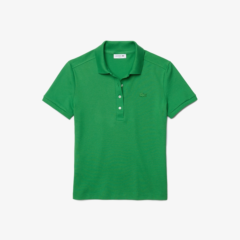 Camisa Polo Lacoste Feminino Verdes Stretch Cotton Piqué GJ8-04200R4