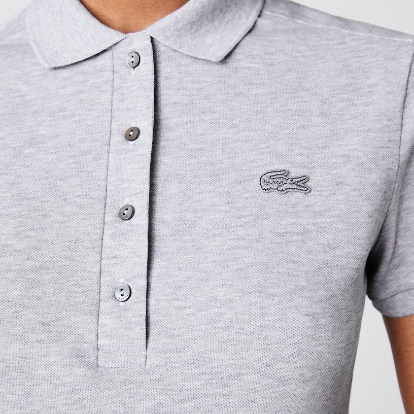 Camisa Polo Lacoste Feminino Cinzentas Stretch Cotton Piqué LQ1-25122S2