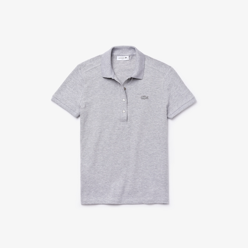 Camisa Polo Lacoste Feminino Cinzentas Stretch Cotton Piqué LQ1-25122S2