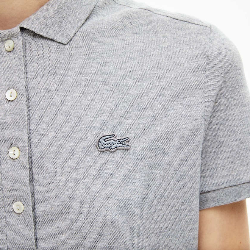 Camisa Polo Lacoste Feminino Cinzentas Stretch Cotton Piqué LQ1-25122S2