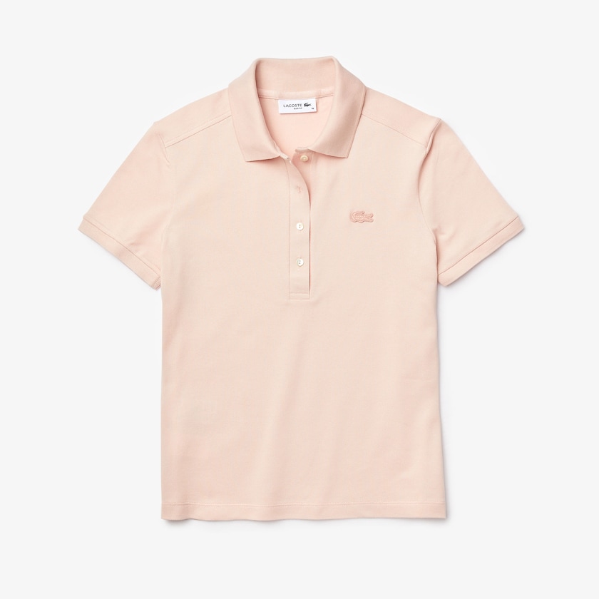Camisa Polo Lacoste Feminino Luz Rosa Stretch Cotton Piqué NN4-99439I9
