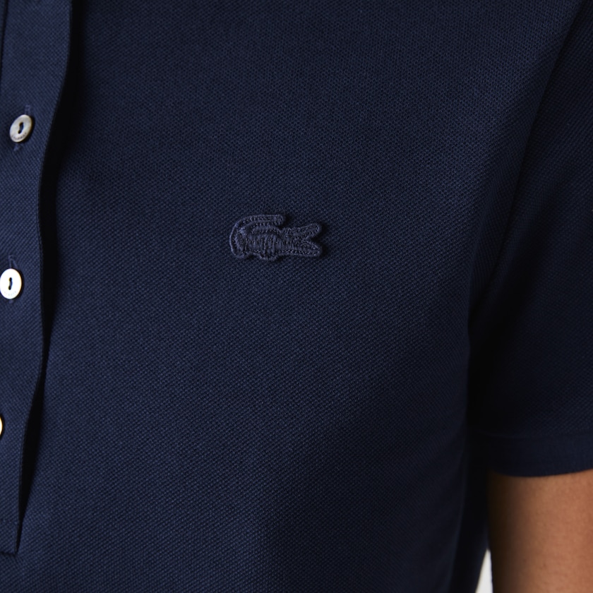 Camisa Polo Lacoste Feminino Azul Marinho Azuis Stretch Cotton Piqué TU0-00300P0