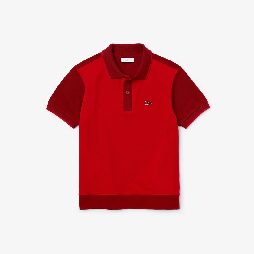 Camisa Polo Lacoste Criança Vermelhas Vermelhas Escuro Two-Tone Cotton Piqué FS6-88148V4
