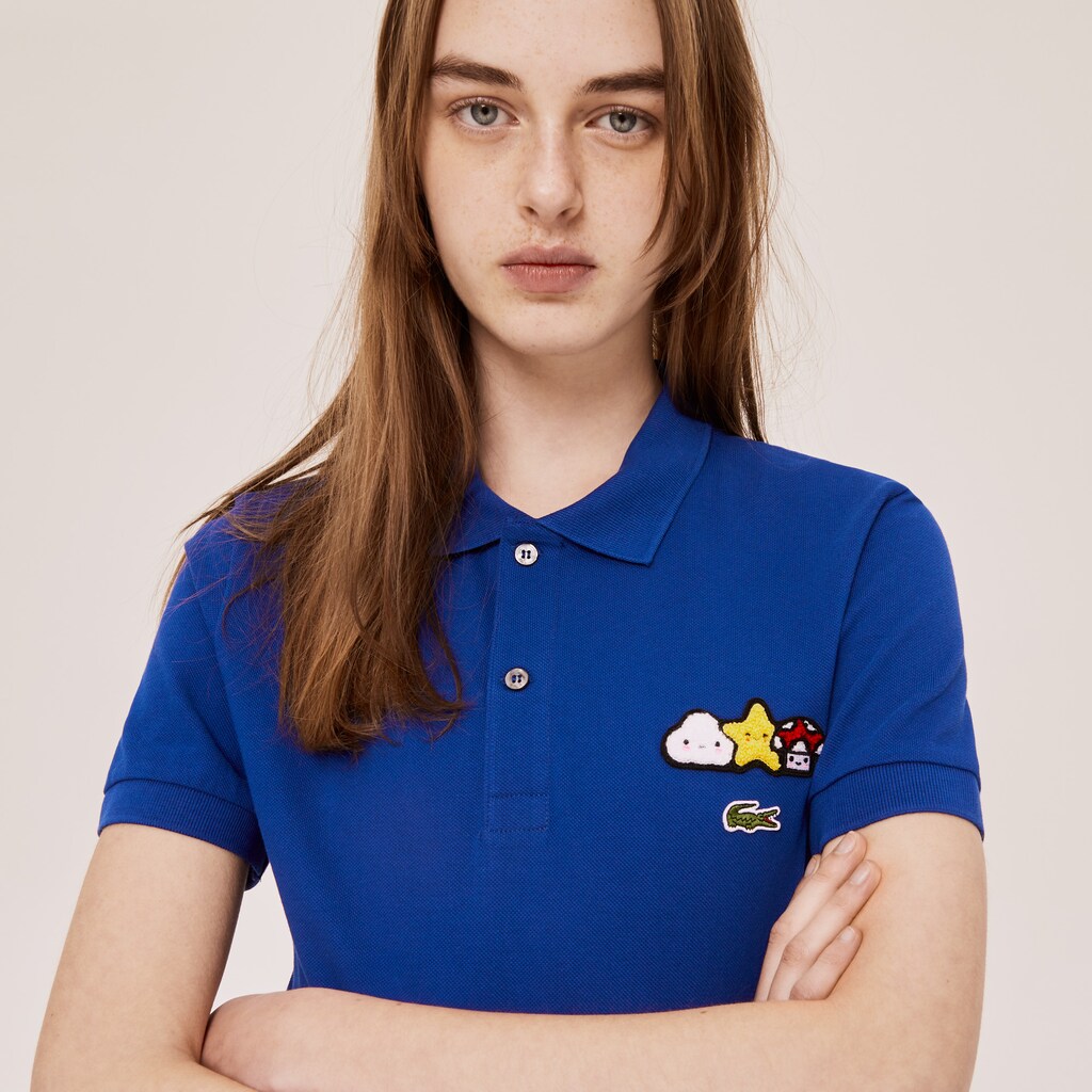 Camisa Polo Lacoste Masculino Azuis x FriendsWithYou Design Classic Fit MZ4-49804X2