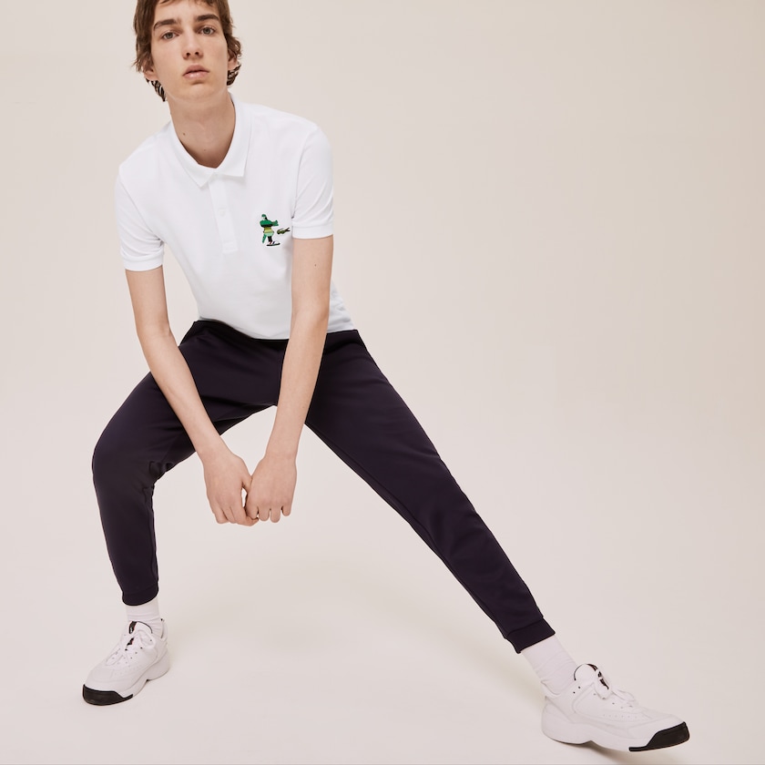 Camisa Polo Lacoste Feminino Branco x Jeremyville Design Classic Fit ZC5-34883G4