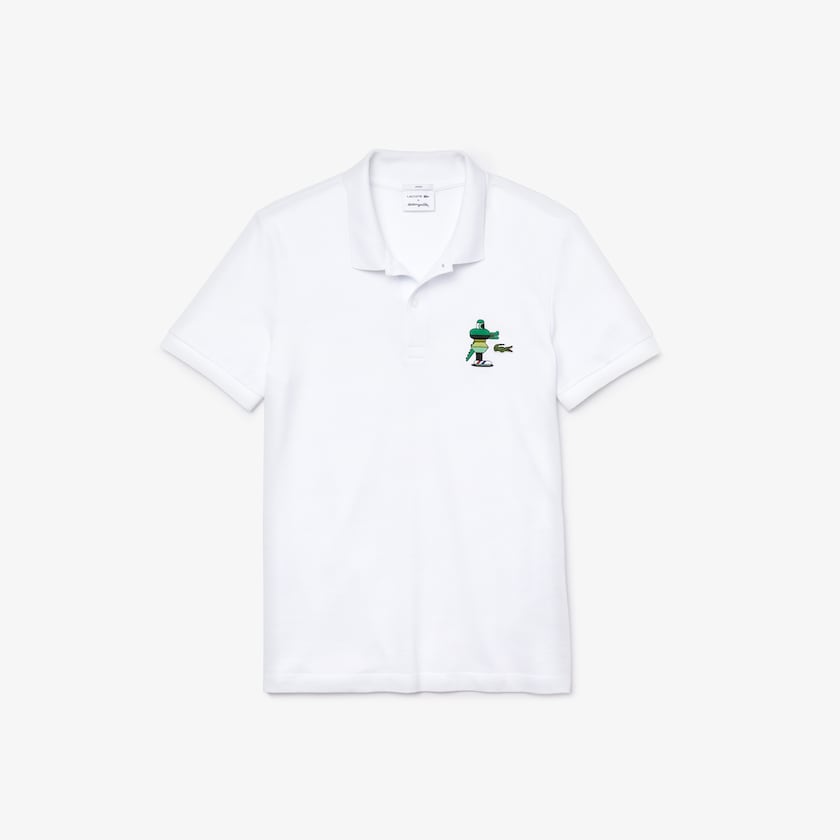 Camisa Polo Lacoste Feminino Branco x Jeremyville Design Classic Fit ZC5-34883G4