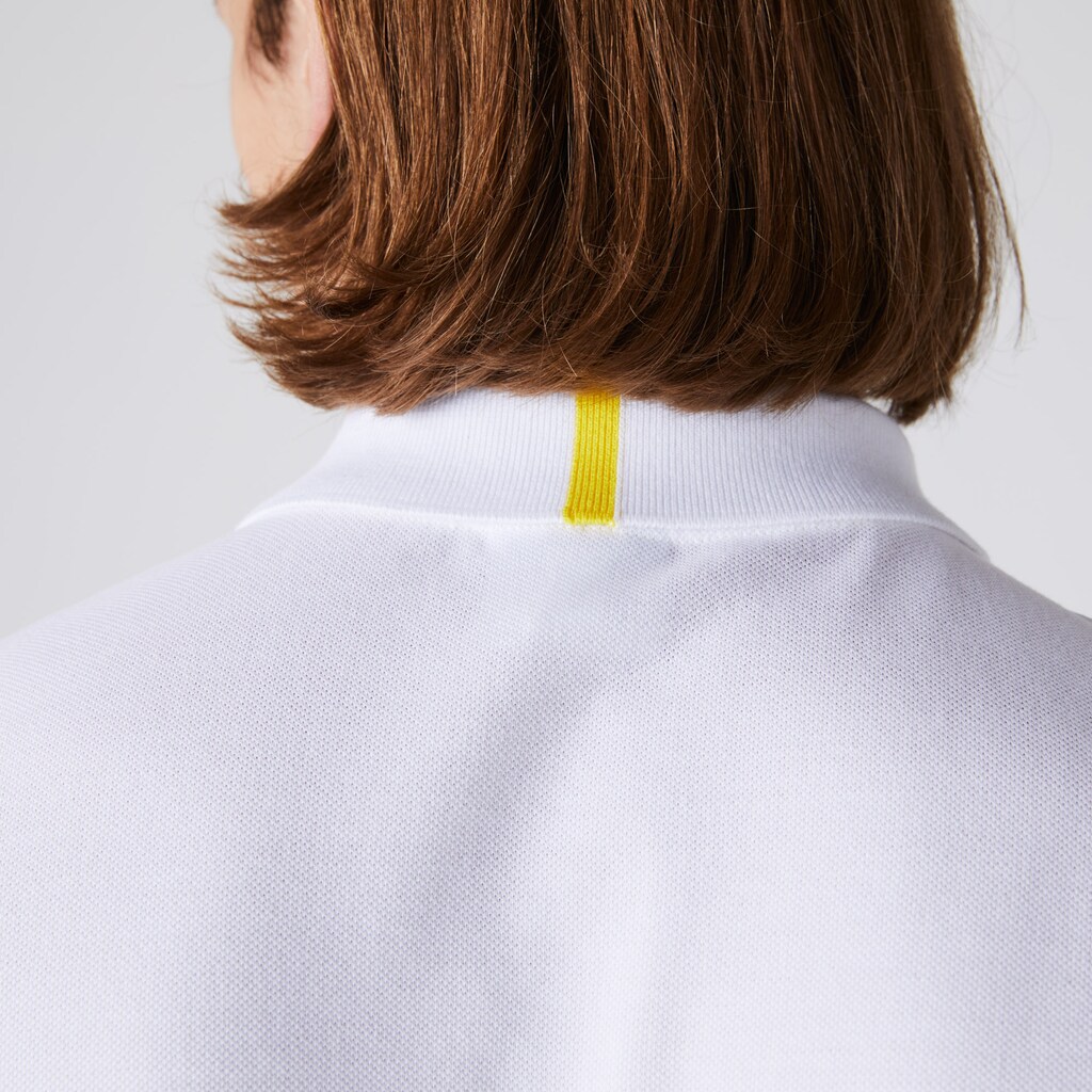 Camisa Polo Lacoste Masculino Branco x National Geographic Regular Fit Organic Cotton IL5-10451A5