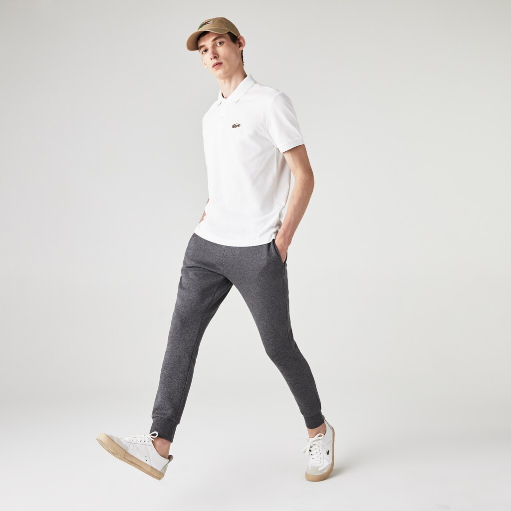 Camisa Polo Lacoste Masculino Branco x National Geographic Regular Fit Organic Cotton HN0-24202J3