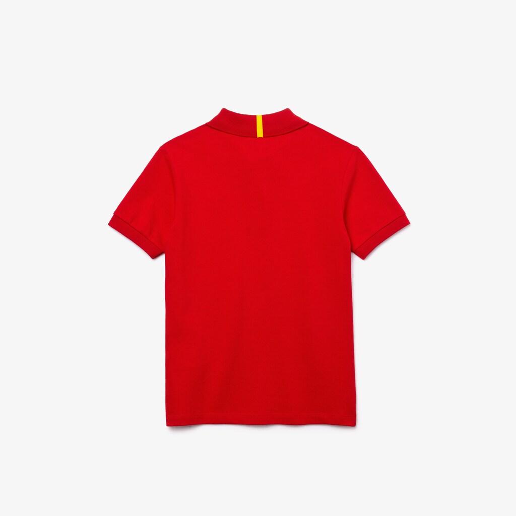 Camisa Polo Lacoste Criança Vermelhas Branco x National Geographic Cotton Piqué PS8-82588R2