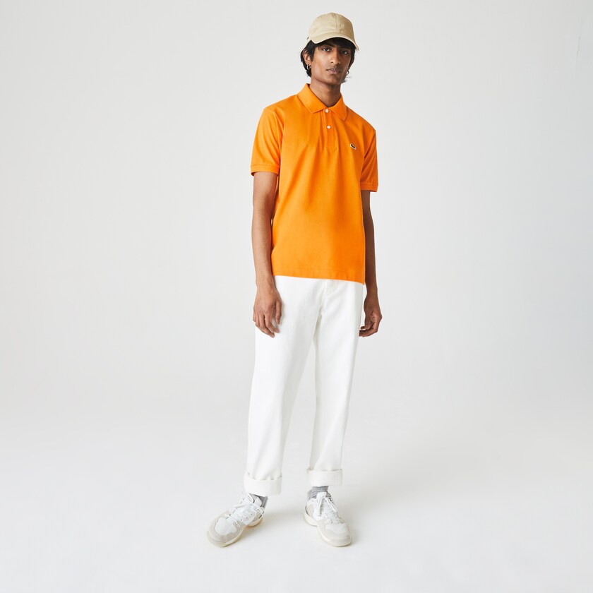 Camisas Lacoste Masculino Laranja Classic Fit L.12.12 Polo BN0-39373S3
