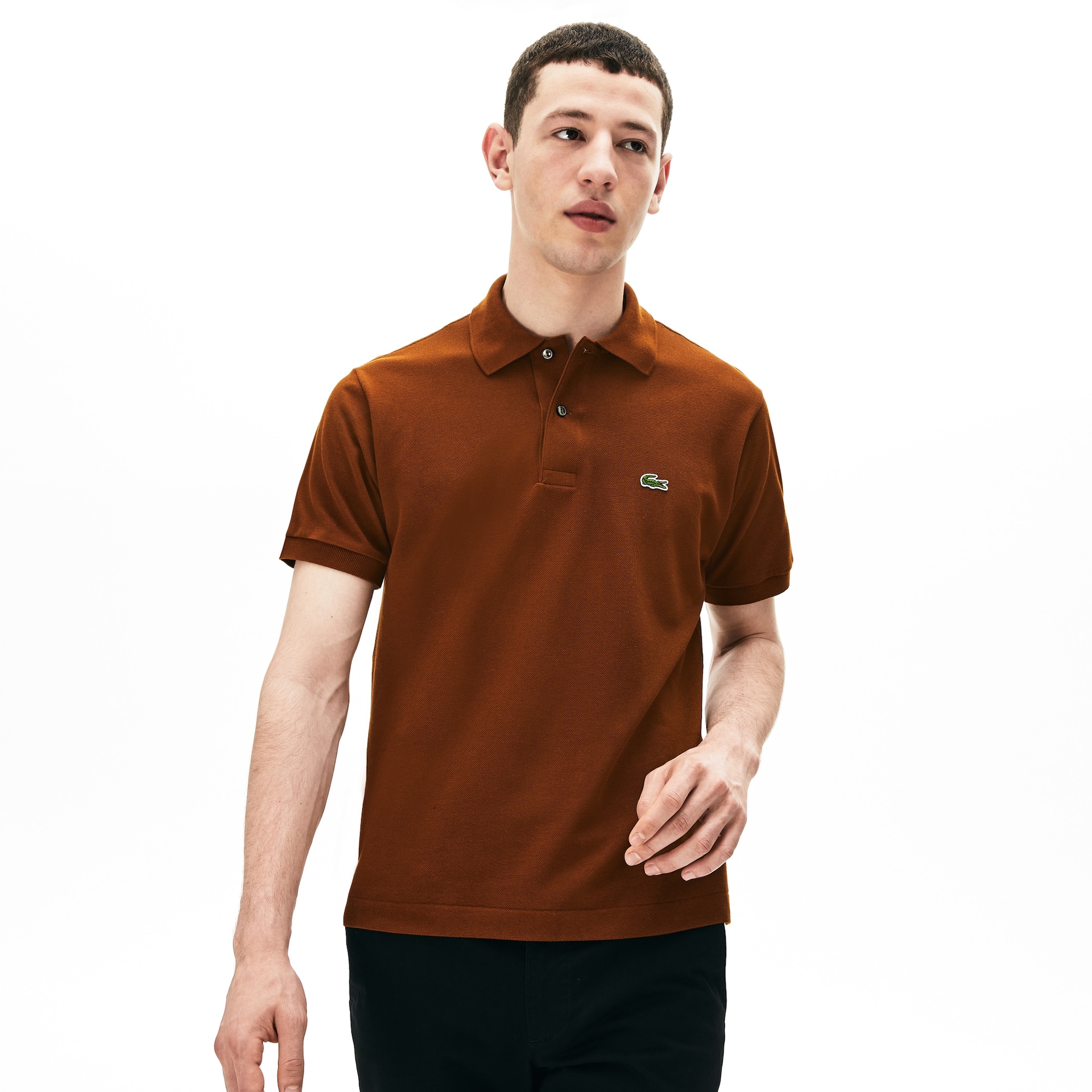Camisas Lacoste Masculino Marrom Classic Fit L.12.12 Polo YW8-22942Q6