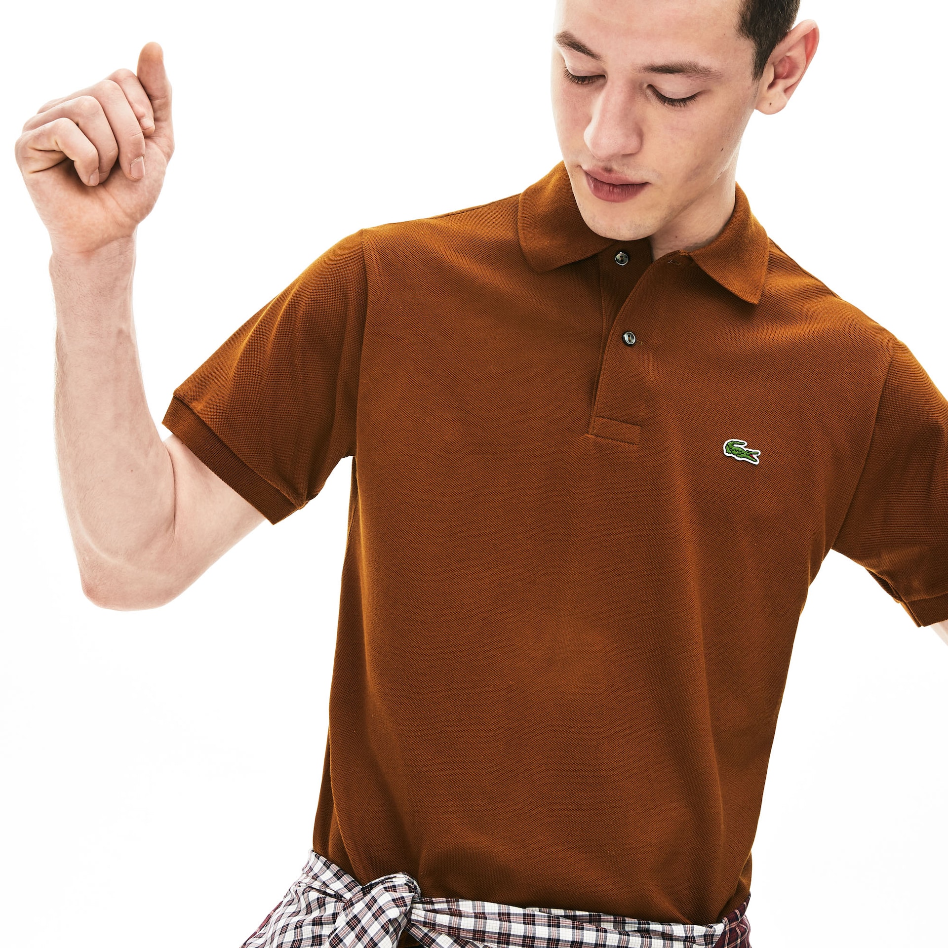 Camisas Lacoste Masculino Marrom Classic Fit L.12.12 Polo YW8-22942Q6