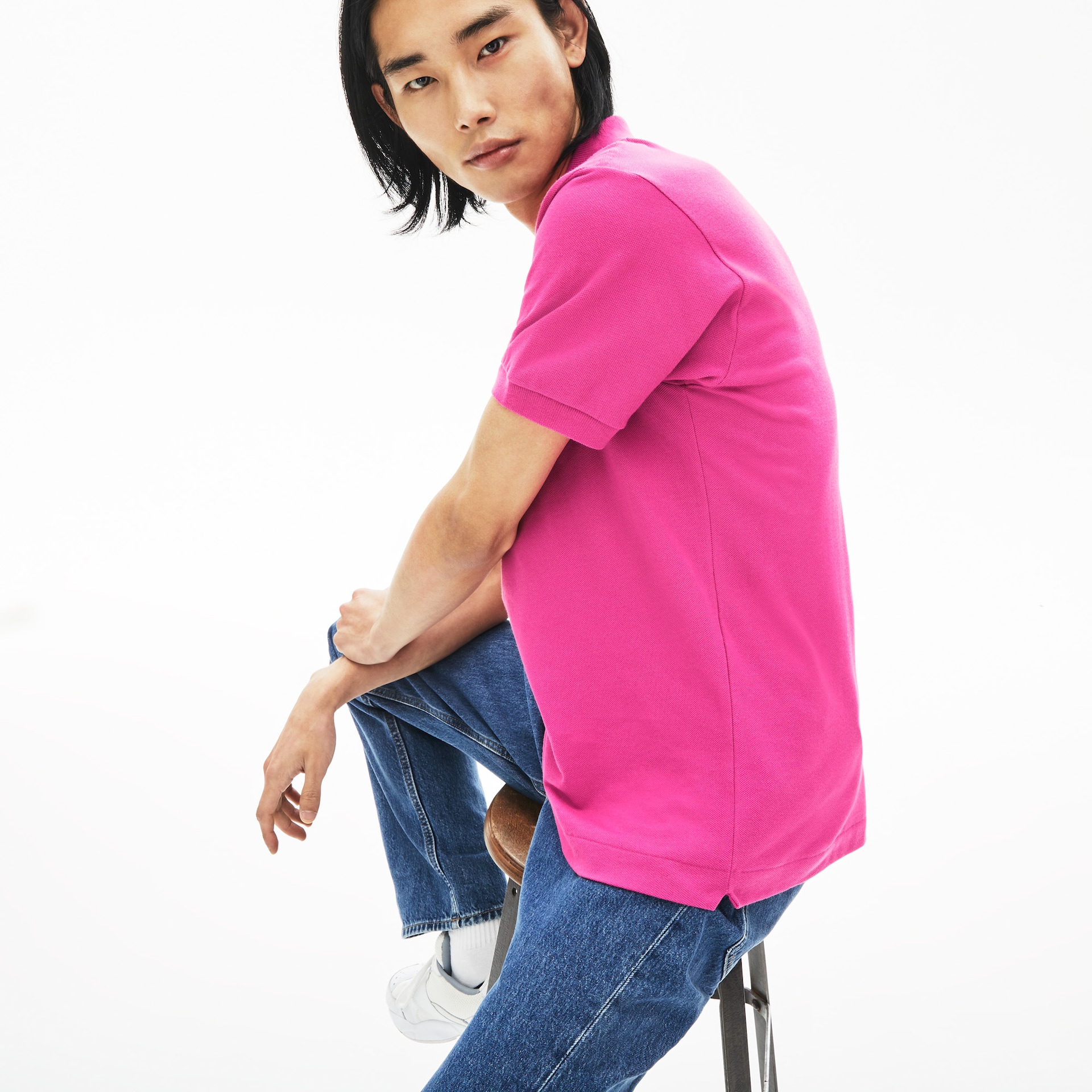 Camisas Lacoste Masculino Rosa Classic Fit L.12.12 Polo KP3-94079E2