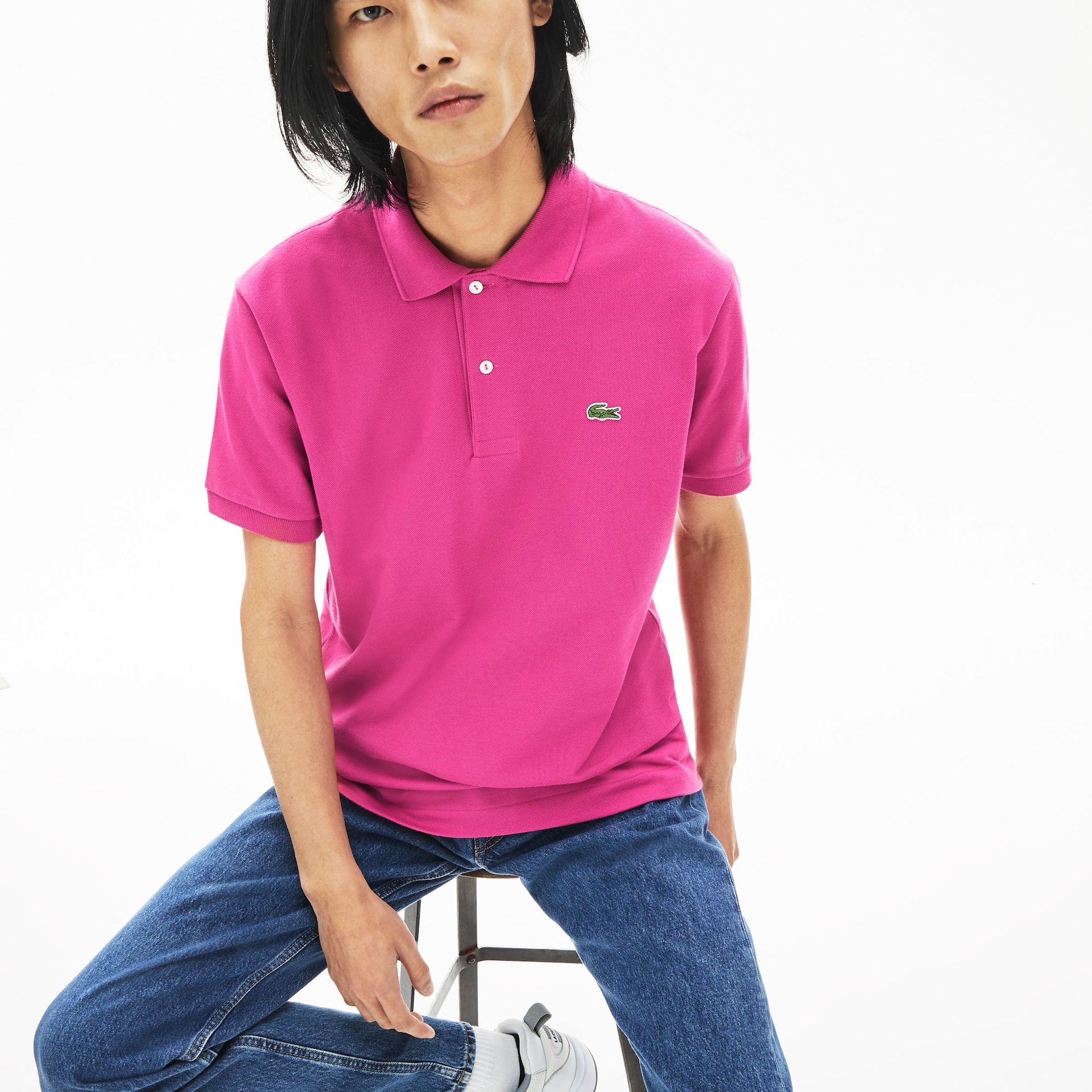 Camisas Lacoste Masculino Rosa Classic Fit L.12.12 Polo KP3-94079E2