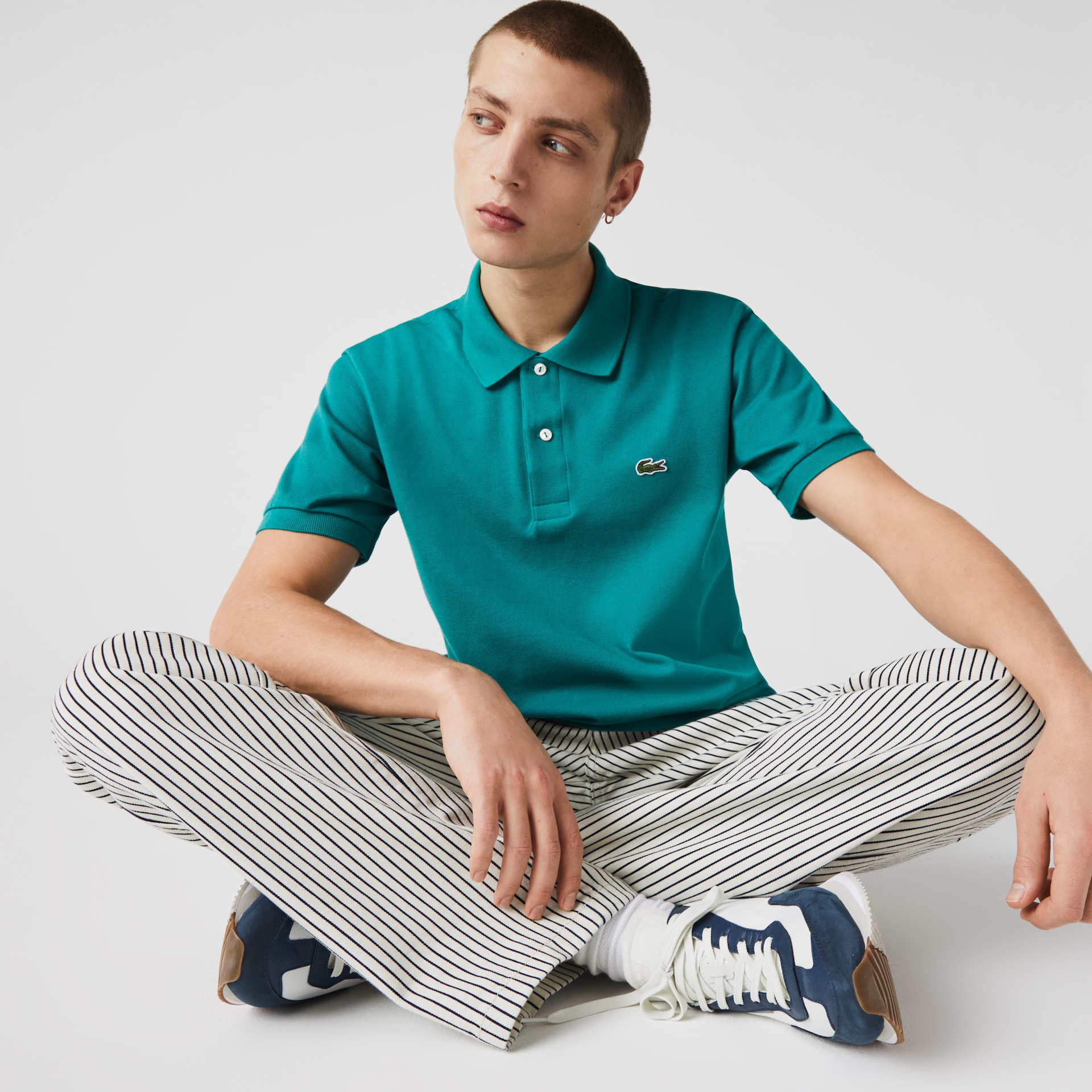 Camisas Lacoste Masculino Verdes Classic Fit L.12.12 Polo GO4-90159D2