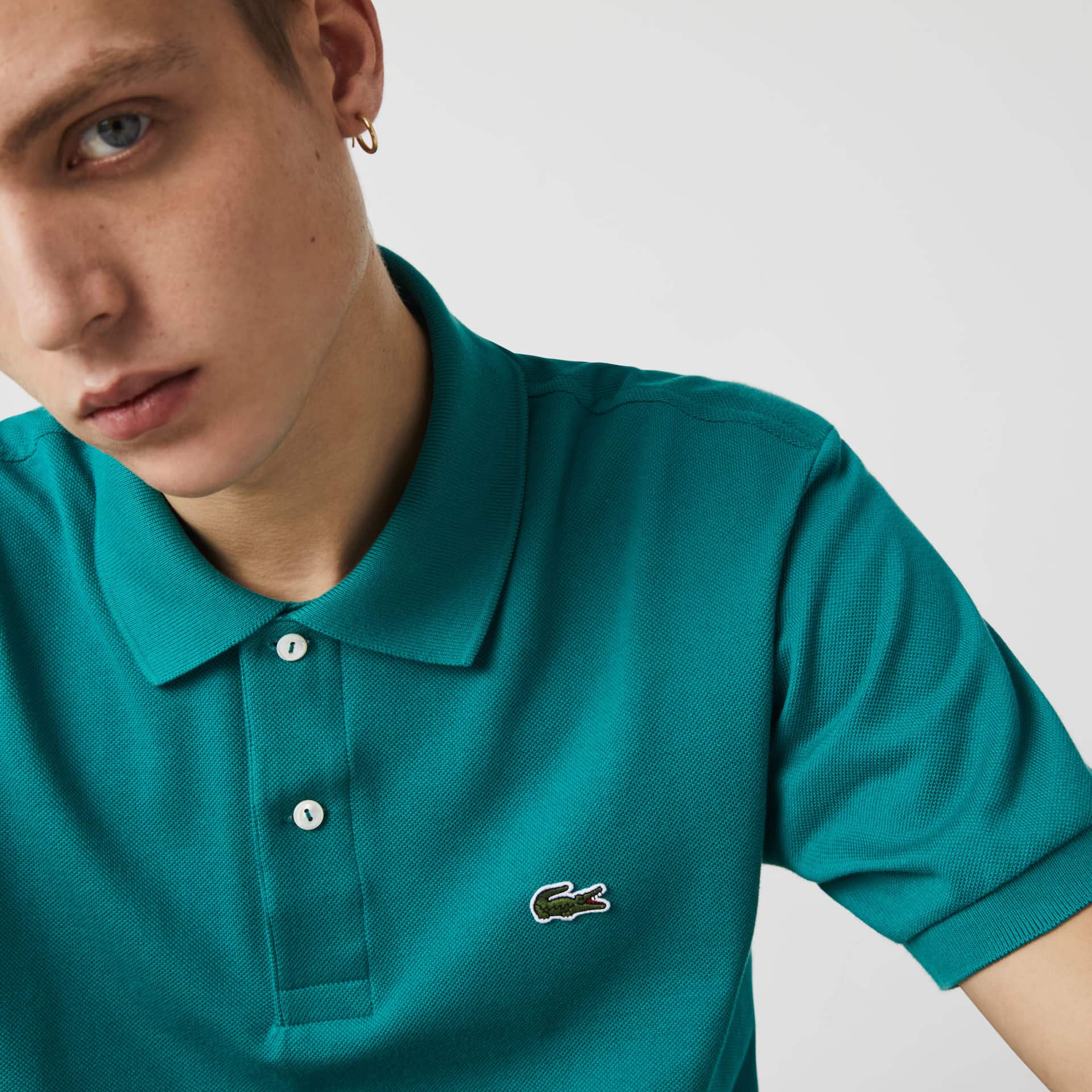 Camisas Lacoste Masculino Verdes Classic Fit L.12.12 Polo GO4-90159D2