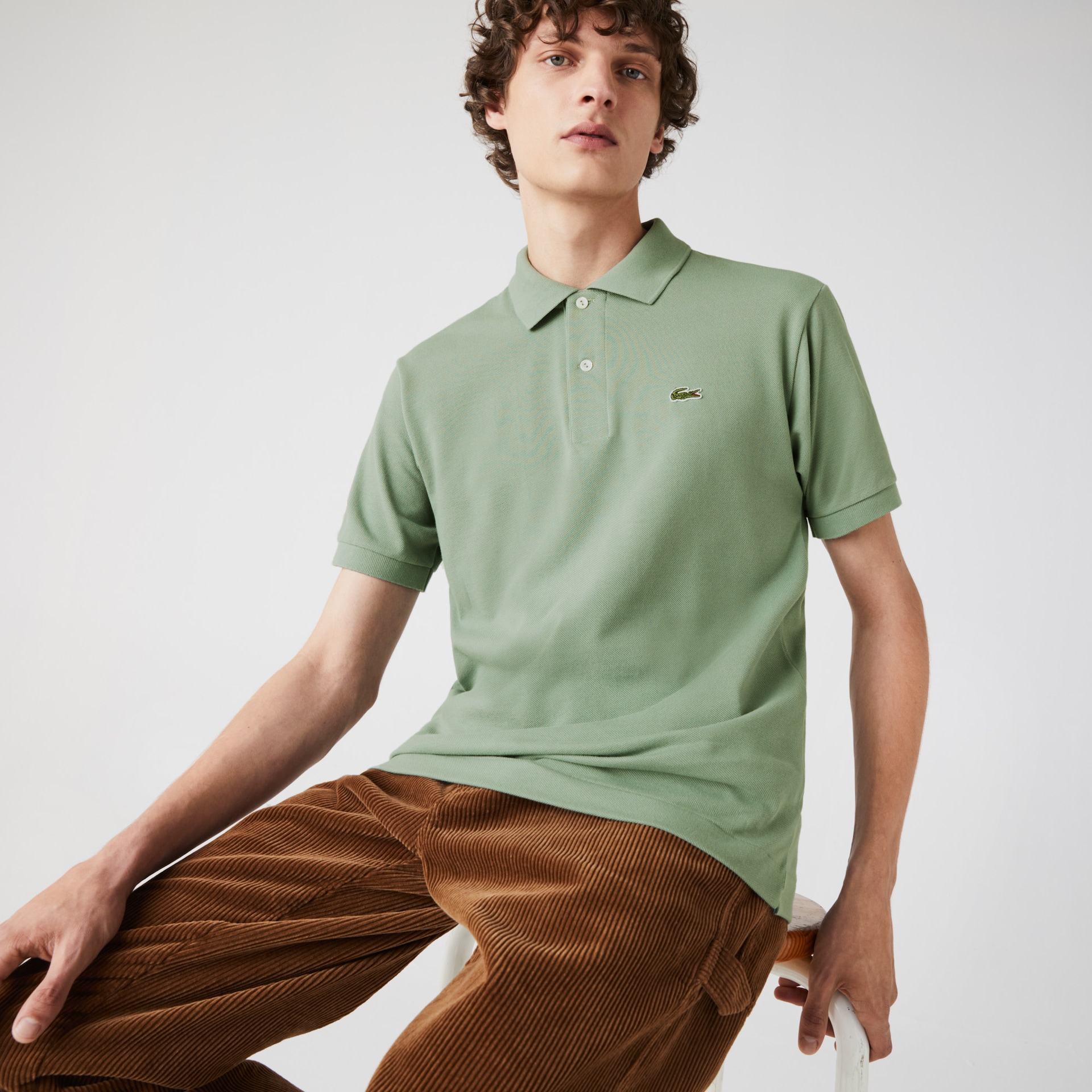 Camisas Lacoste Masculino Verdes Classic Fit L.12.12 Polo HE6-46584F3