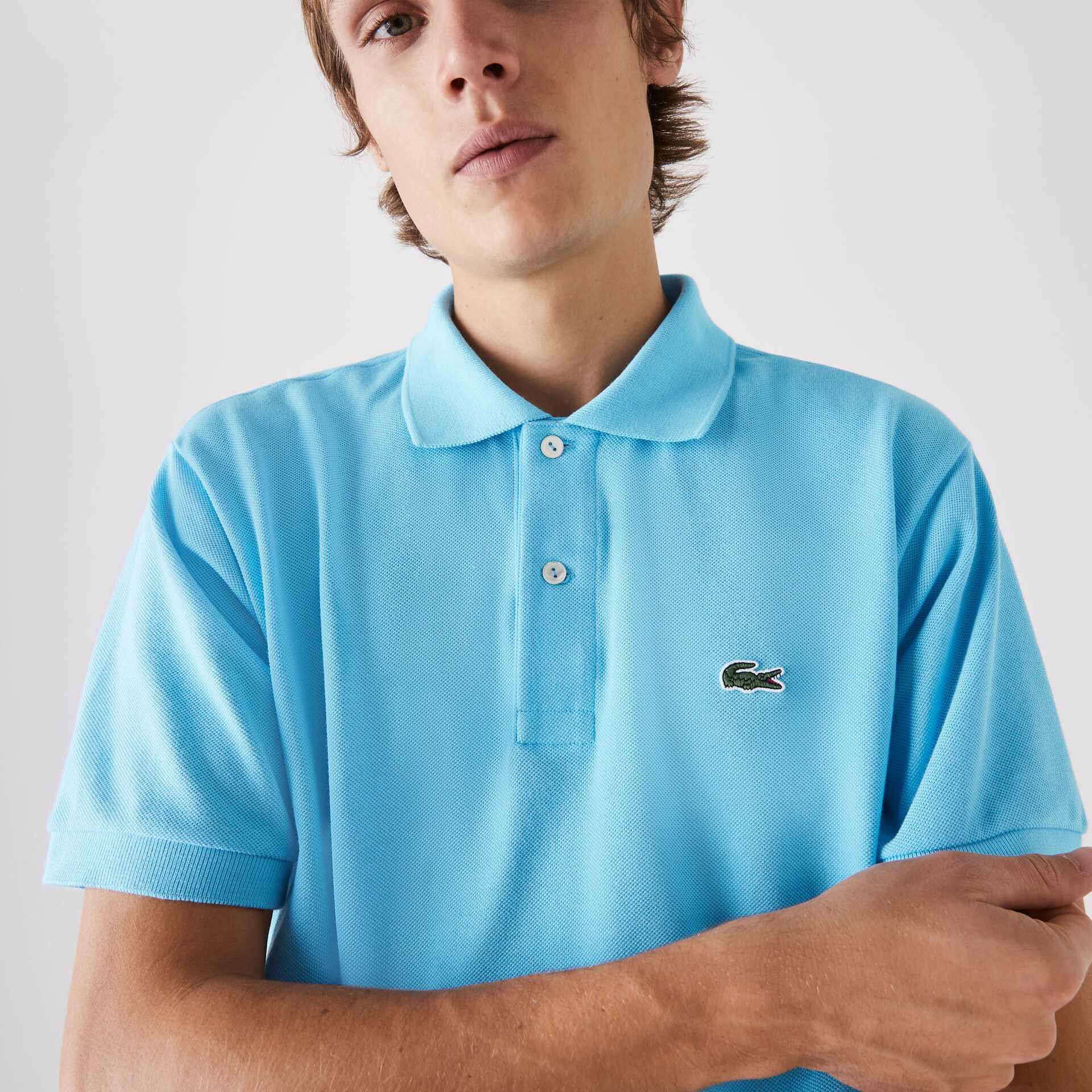 Camisas Lacoste Masculino Luz Azuis Classic Fit L.12.12 Polo HJ5-24812R4