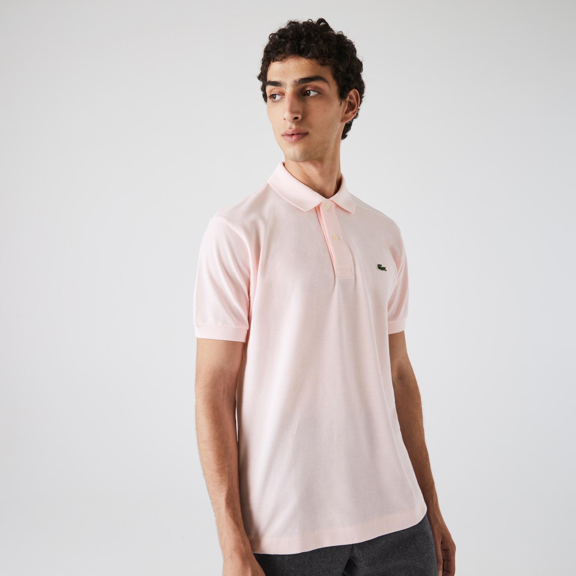 Camisas Lacoste Masculino Luz Rosa Classic Fit L.12.12 Polo GF9-93189P8
