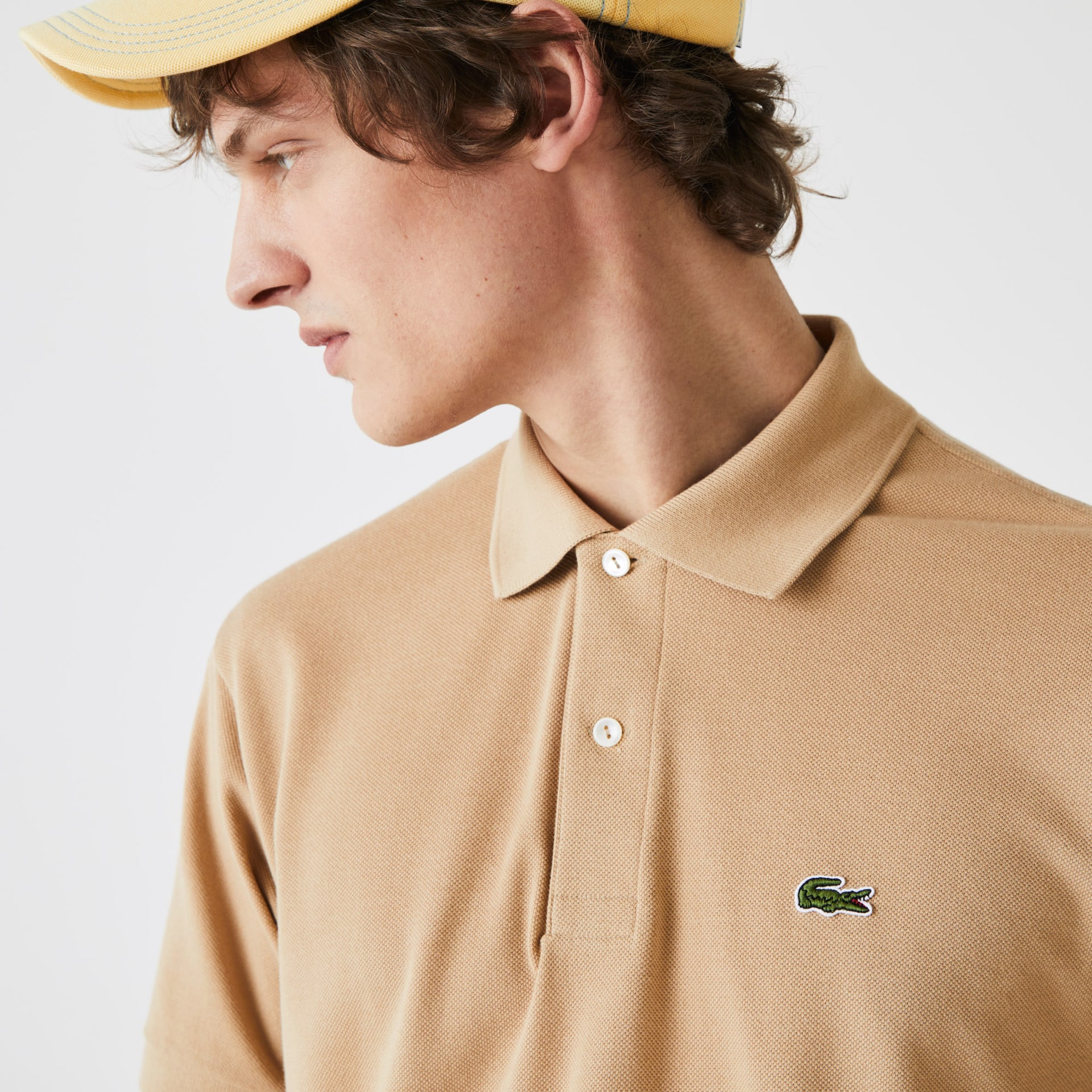 Camisas Lacoste Masculino Bege Classic Fit L.12.12 Polo IP0-40224I5