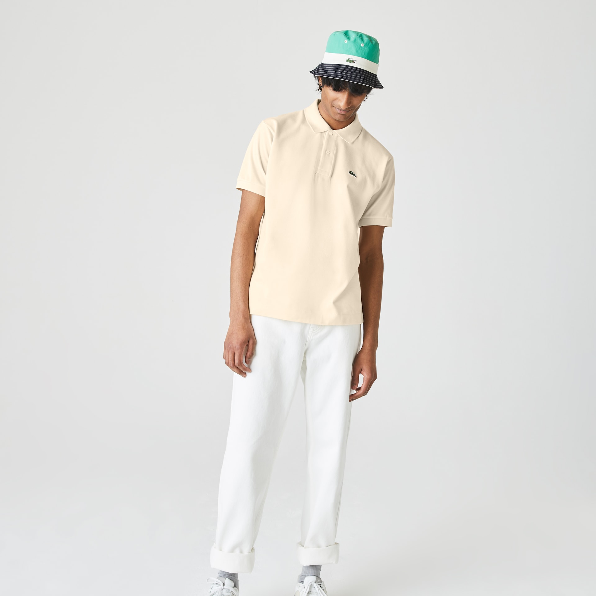 Camisas Lacoste Masculino Bege Classic Fit L.12.12 Polo BD5-89668M2