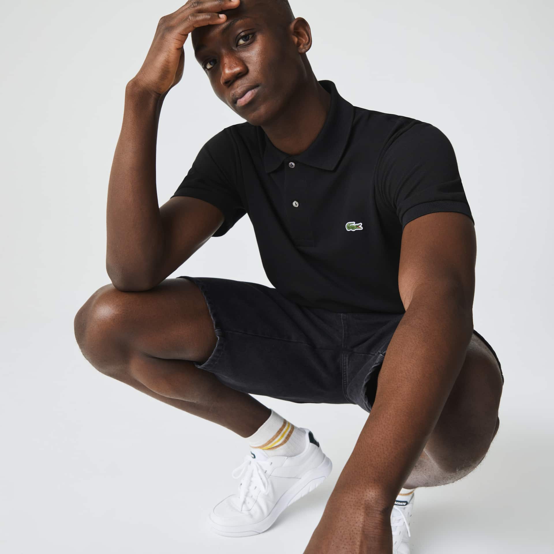 Camisas Lacoste Masculino Pretas Classic Fit L.12.12 Polo OK4-84958H2
