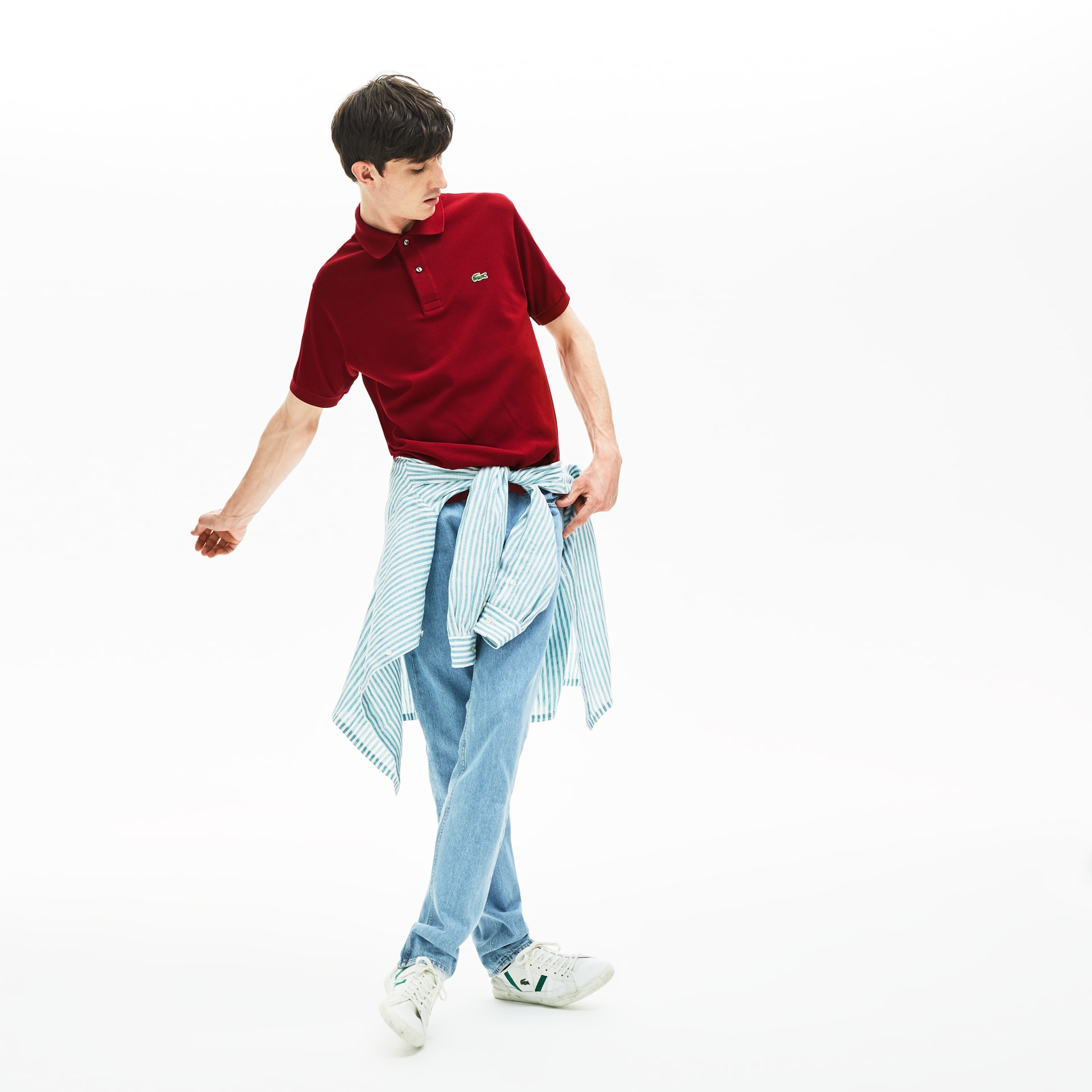 Camisas Lacoste Masculino Vermelhas Escuro Classic Fit L.12.12 Polo CW6-89428E7
