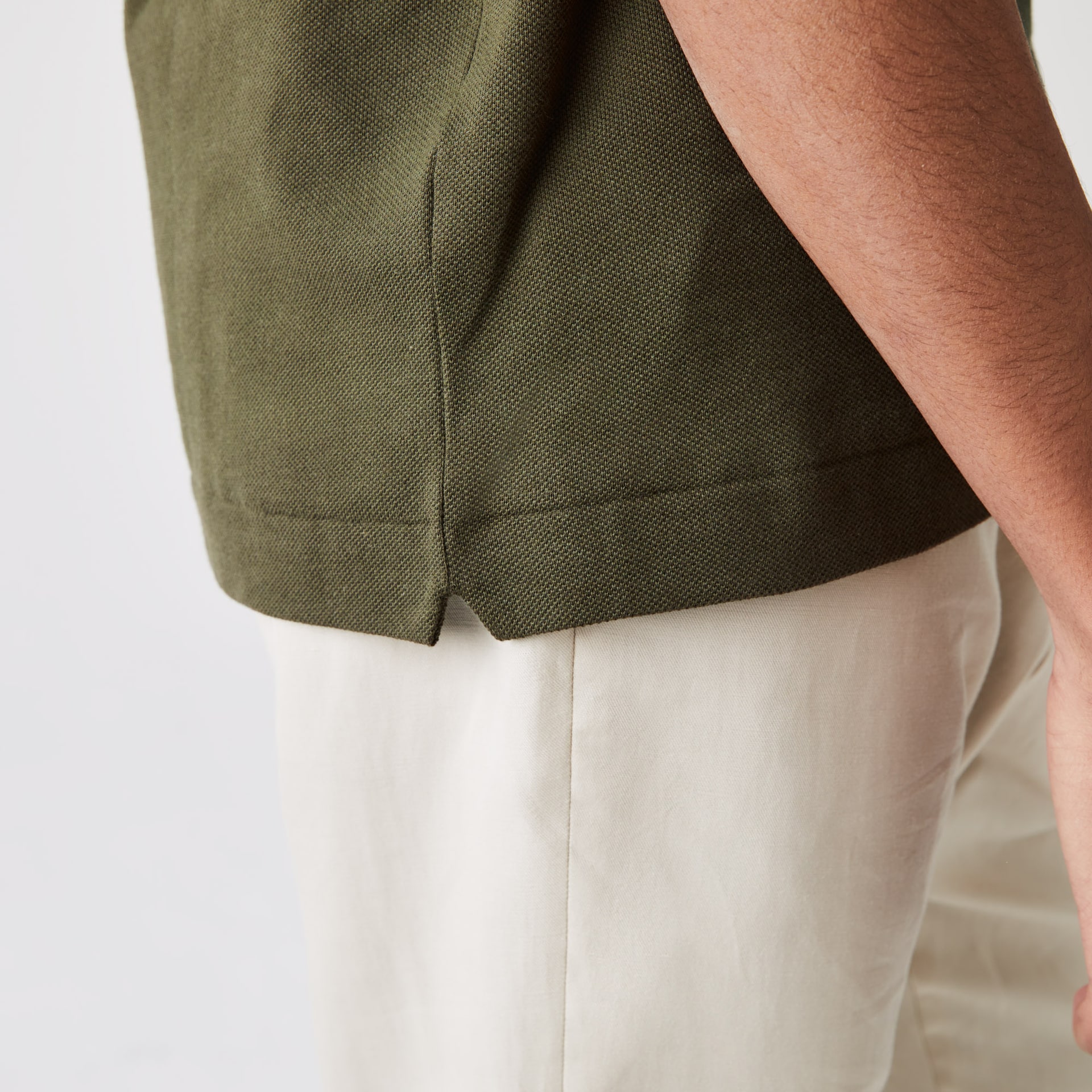 Camisas Lacoste Masculino Caqui Verdes Classic Fit L.12.12 Polo OX0-37933S6